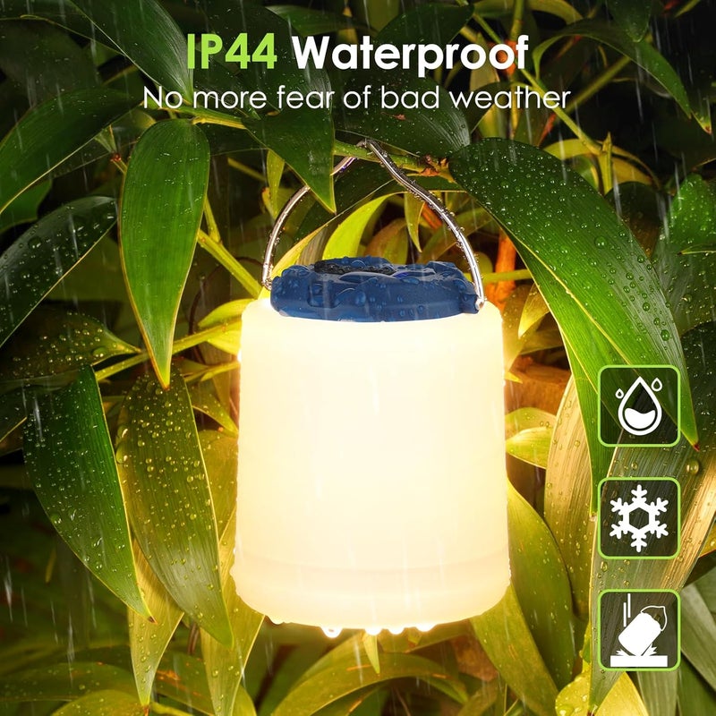BOBKID LED Camping Lantern, Rechargeable Camping Light, 4 Modes Outdoor Flashlights Lanterns with 1000LM, Water Resistant Portable Emergency Camp Light for Hurricane Hiking Survival Kits - Blue - Image 5